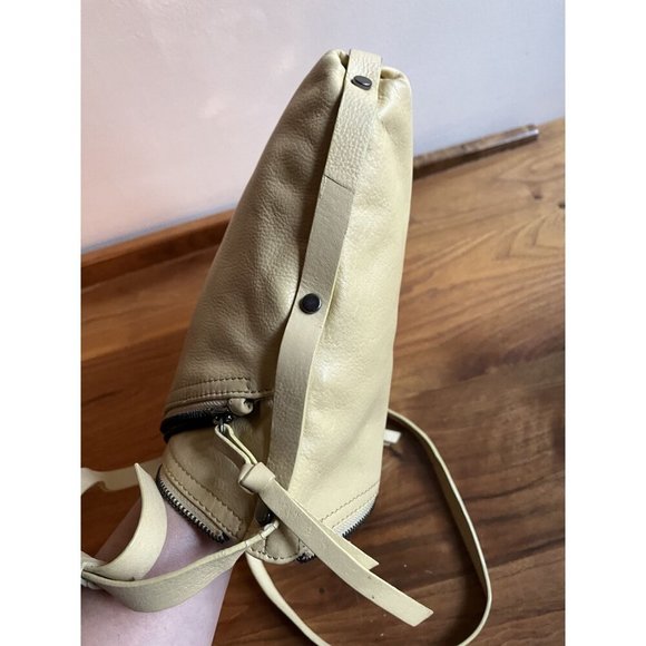 Kooba Y2K Vintage Handcrafted Leather Crossbody Bag Asymmetrical Zipper Yellow - Picture 11 of 14